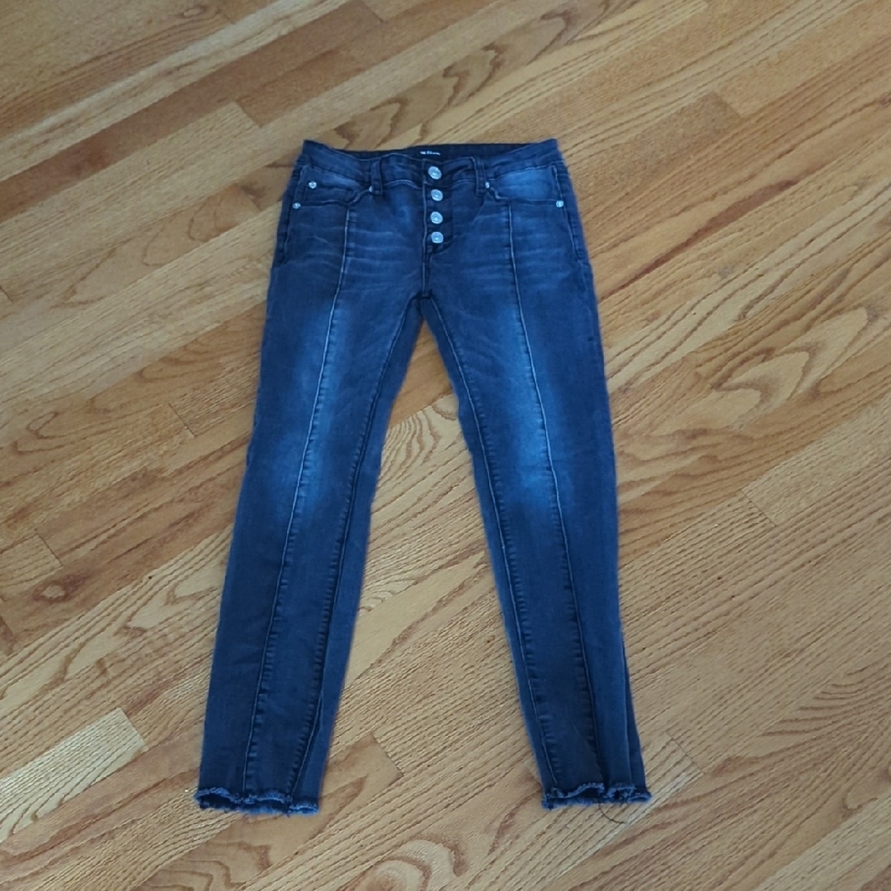 Hudson Girls Black Moto Skinny Jeans